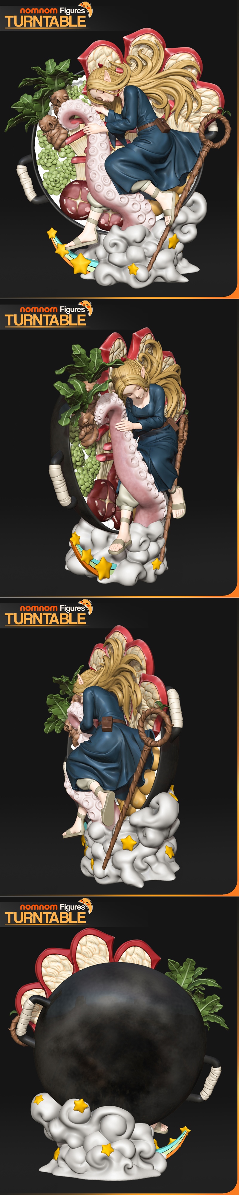 Marcille美食 dungeon 3D打印模型|Nomnom Figures – Marcille – Delicious in Dungeon – 3D Print Model STL