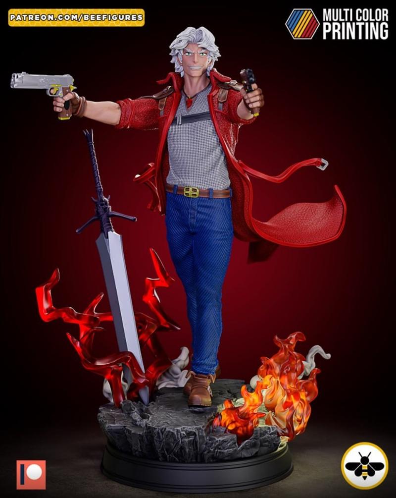 Devil May Cry 大天使达芬奇 3D打印模型|Bee Figures – Devil May Cry – Dante – 3D Print Model STL
