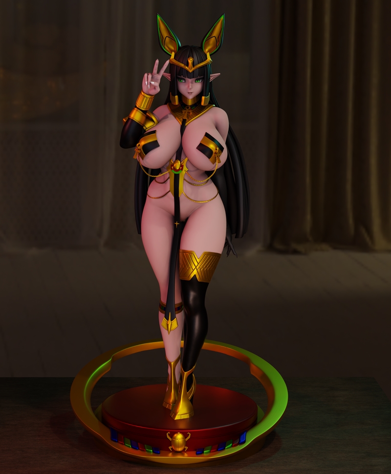 3D打印模型：最后的起源·塞赫麦特之死|3DMomoji – Sekhmet of Death – Last Origin – 3D Print Model STL