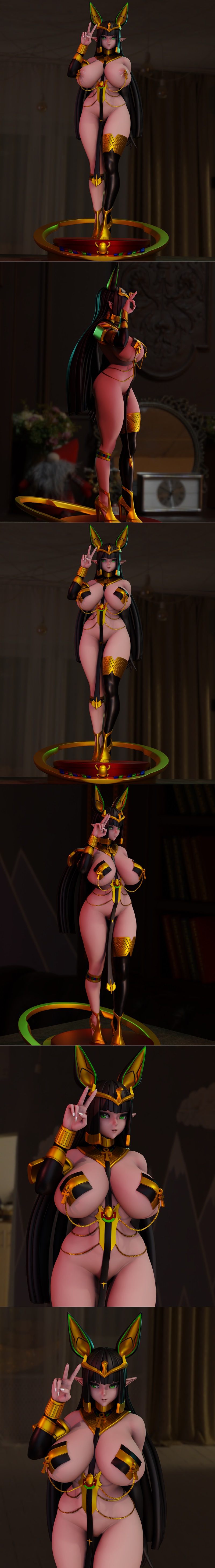 3D打印模型：最后的起源·塞赫麦特之死|3DMomoji – Sekhmet of Death – Last Origin – 3D Print Model STL