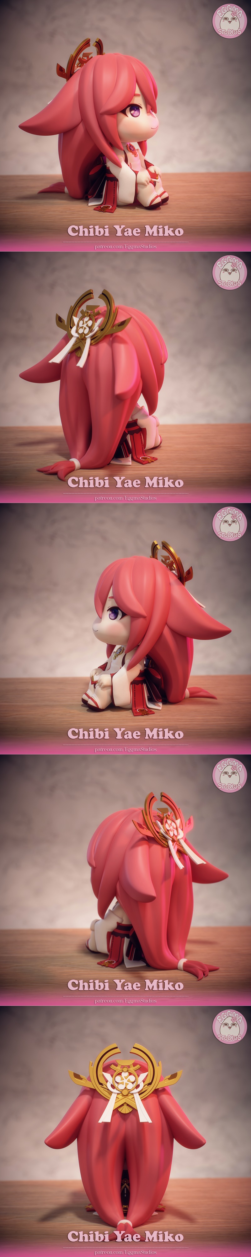 EggmaStudios – Yae Miko Chibi – Genshin Impact – 3D Print Model STL