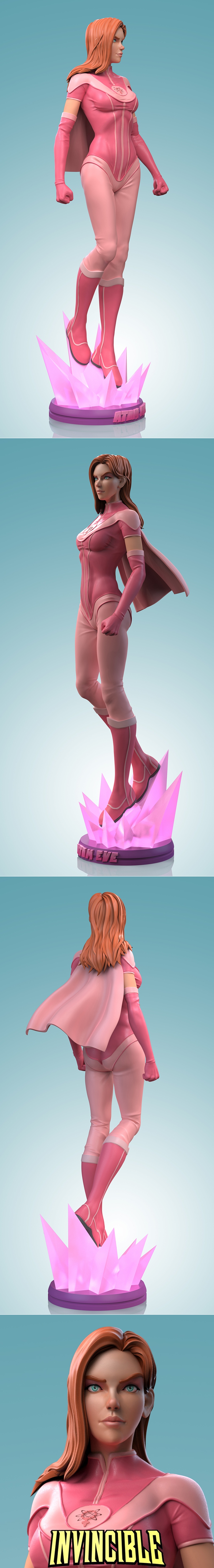 IL Paddyy 旗下作品《Atom Eve》中的无敌角色3D打印模型|IL Paddyy – Atom Eve – Invincible – 3D Print Model STL