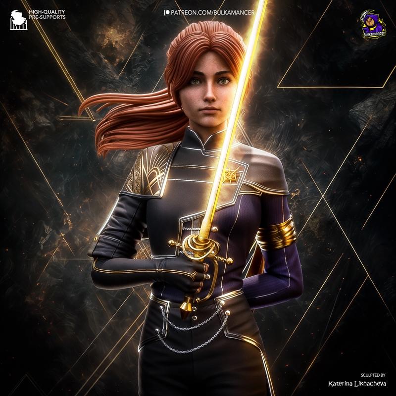 Bulkamancer创作的《Clair Obscur》角色Maelle 3D打印模型|Bulkamancer Sculpts – Maelle – Clair Obscur – Expedition 33 – 3D Print Model STL