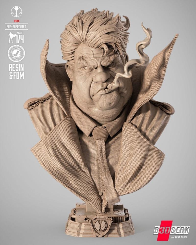 B3DSERK - 来自动漫游戏的立体肖像雕塑 3D打印模型|B3DSERK – Sam Portrait Bust – 3D Print Model STL