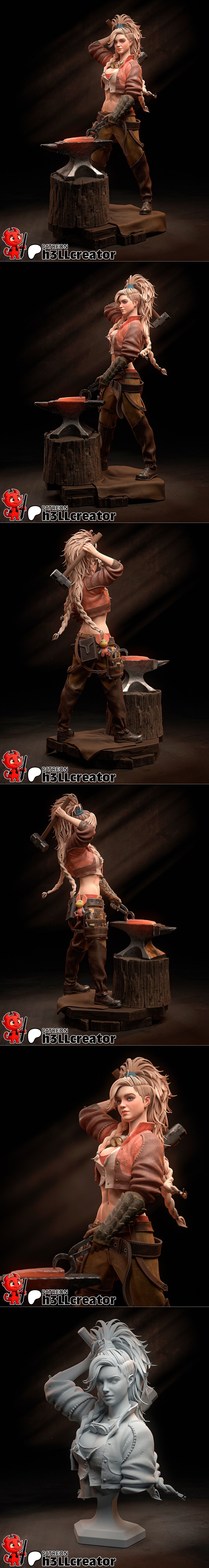 Gemma 3D打印模型 - 《怪物猎人：荒野》角色雕塑|h3LL creator – Gemma – Monster Hunter Wilds – 3D Print Model STL