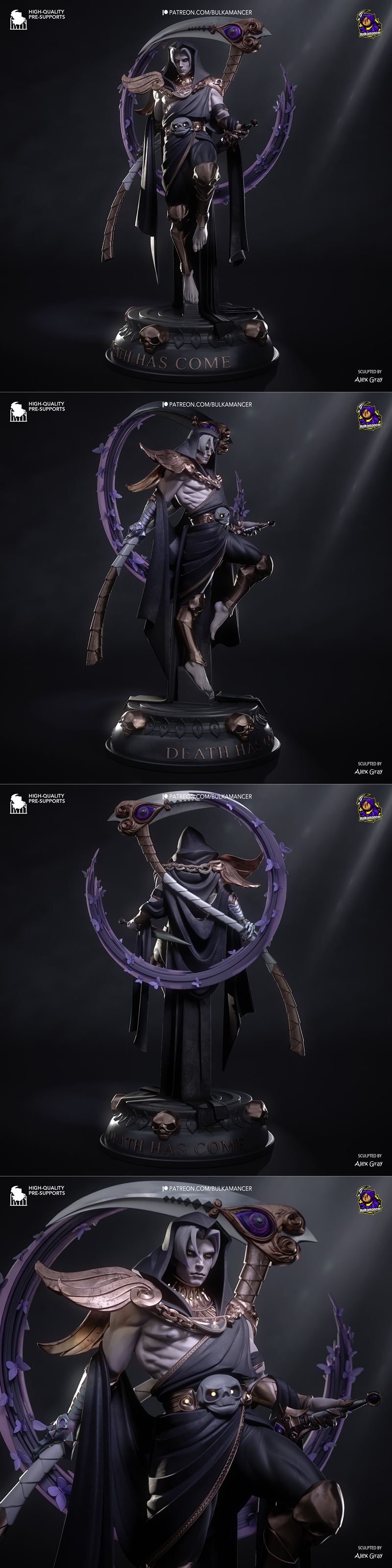 Bulkamancer打造的《泰坦之魂》3D打印模型——哈德斯与死神之形|Bulkamancer Sculpts – Thanatos – Hades – 3D Print Model STL