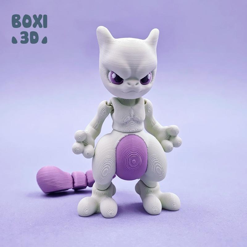 Boxi3D - 皮卡丘 - 3D打印模型|Boxi3D – Mewtwo – 3D Print Model STL
