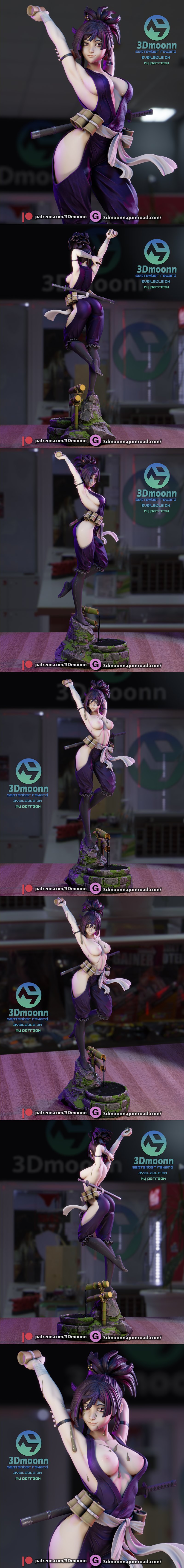 3D打印模型：地狱乐园 Yuzuriha|3Dmoonn – Yuzuriha – Hell’s Paradise – 3D Print Model STL