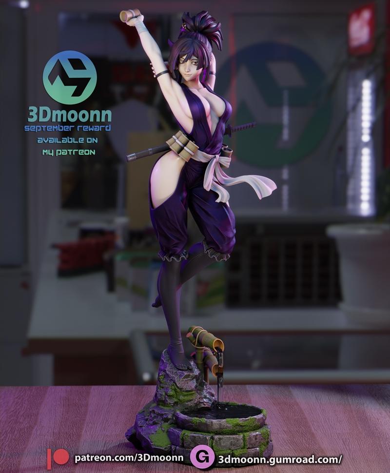 3D打印模型：地狱乐园 Yuzuriha|3Dmoonn – Yuzuriha – Hell’s Paradise – 3D Print Model STL