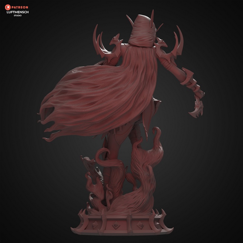 卢特曼斯工作室 - 暗影之境 - 萨尔瓦纳斯 3D打印模型|LuftMensch Studio – Sylvanas Shadowlands – 3D Print Model