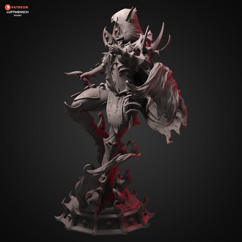 卢特曼斯工作室 - 暗影之境 - 萨尔瓦纳斯 3D打印模型|LuftMensch Studio – Sylvanas Shadowlands – 3D Print Model