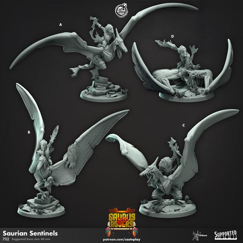萨里安守卫者 3D打印模型|Cast n Play – Saurian Sentinels – 3D Print Model STL
