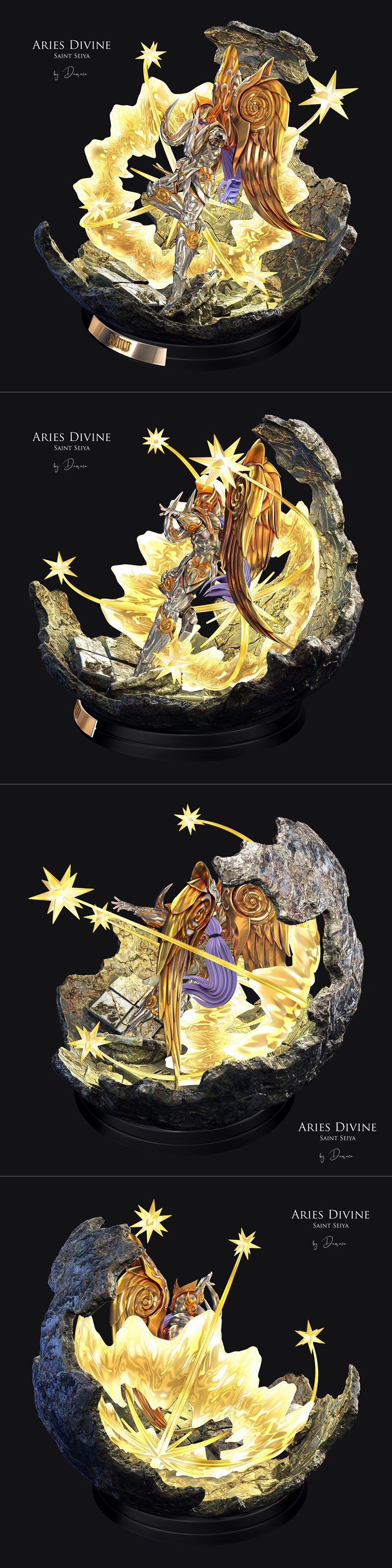 圣斗士星矢 金牛座穆 大天使 3D打印模型|Saint Seiya – Aries Mu Divine – 3D Print Model STL