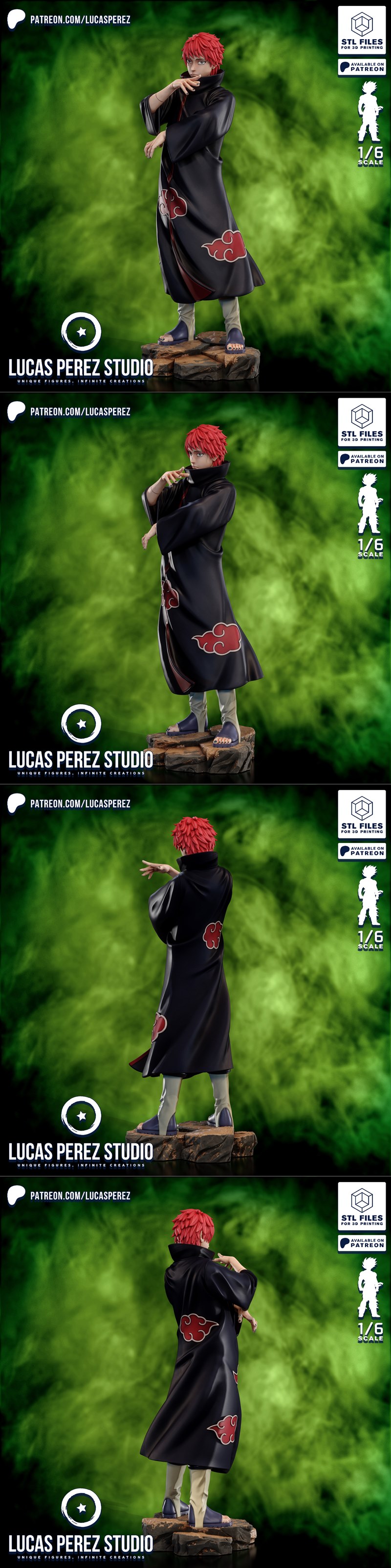 萨斯里 3D打印模型 STL|Lucas Perez – Sasori – Akatsuki – 3D Print Model STL
