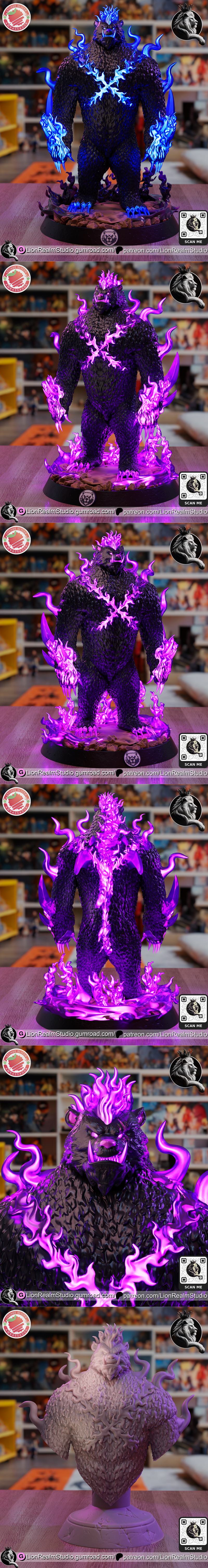 LionRealm Studio - 唯一之光 - 3D打印模型|LionRealm Studio – Tank – Solo Leveling – 3D Print Model STL