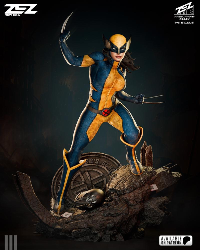 ZEZ工作室 X-23 3D打印雕塑模型|ZEZ Studios – X-23 Sculpture and Bust – 3D Print Model STL