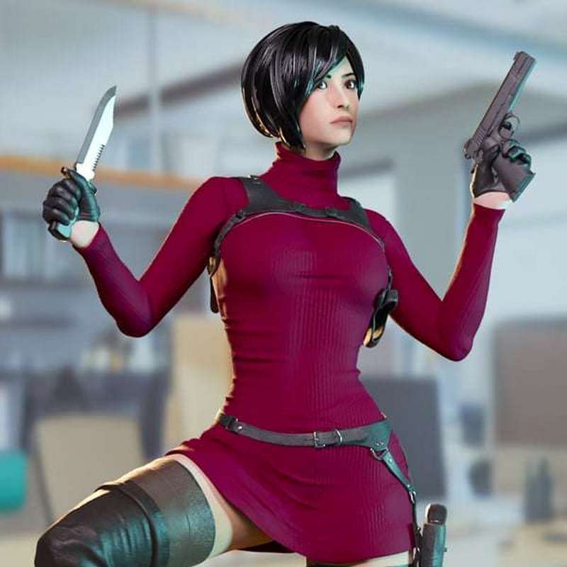 MCM3D - 生化危机 - 亚达· Wong 3D打印模型|MCM3D – Ada Wong – Resident Evil – 3D Print Model