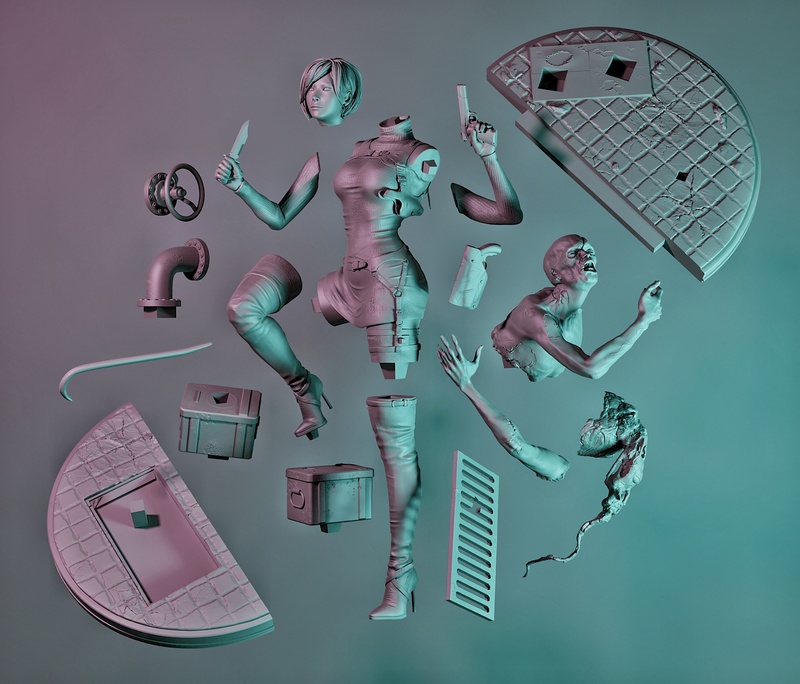 MCM3D - 生化危机 - 亚达· Wong 3D打印模型|MCM3D – Ada Wong – Resident Evil – 3D Print Model