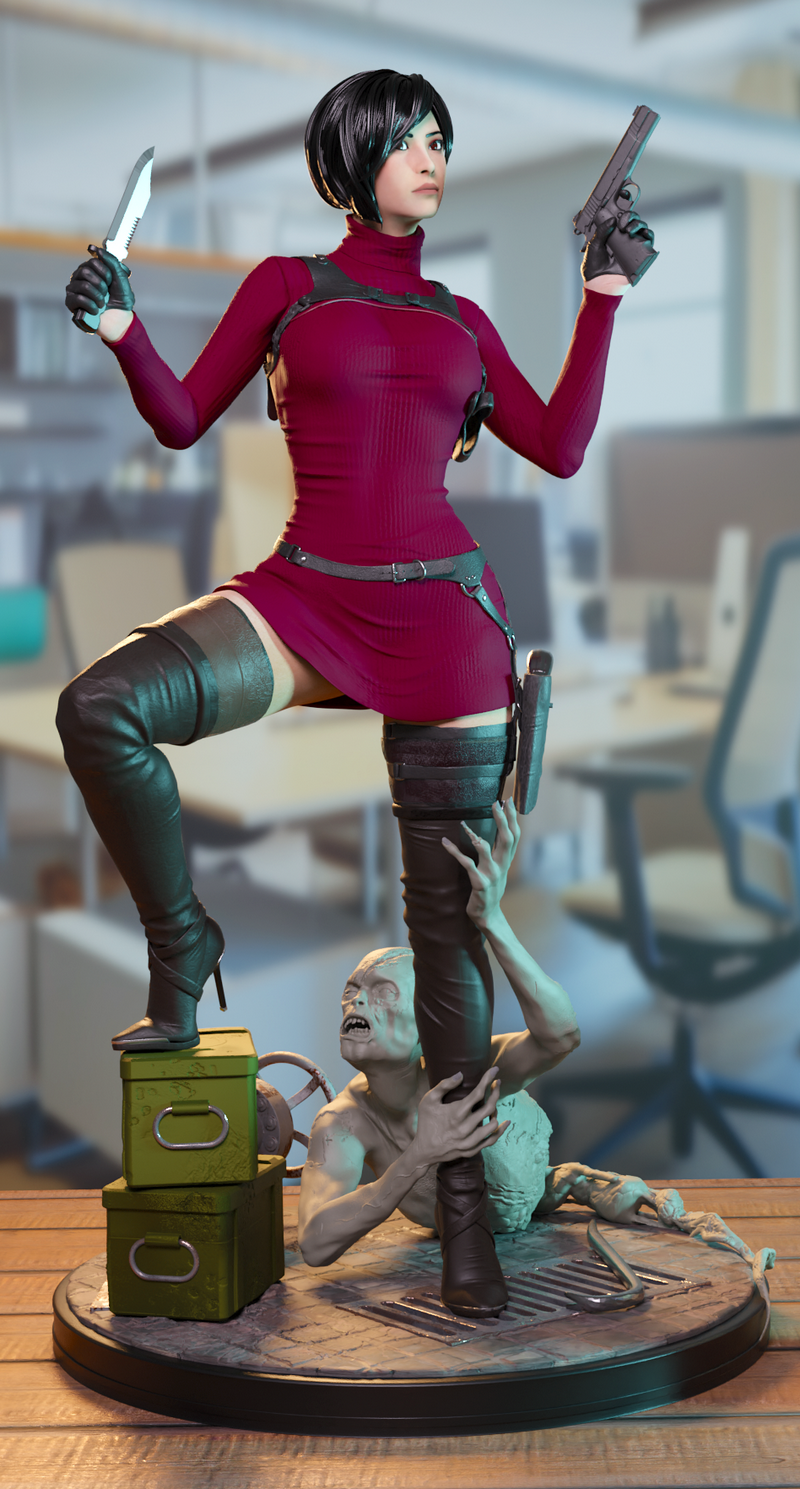 MCM3D - 生化危机 - 亚达· Wong 3D打印模型|MCM3D – Ada Wong – Resident Evil – 3D Print Model