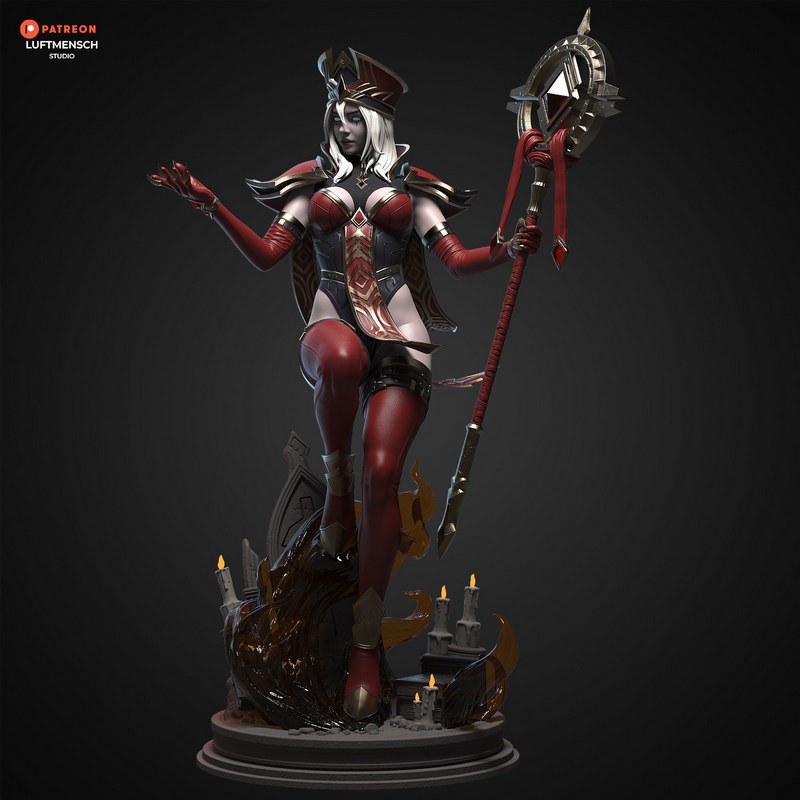 LuftMensch Studio - 《萨莉·怀特曼》3D打印模型|LuftMensch Studio – Sally Whitemane – 3D Print Model
