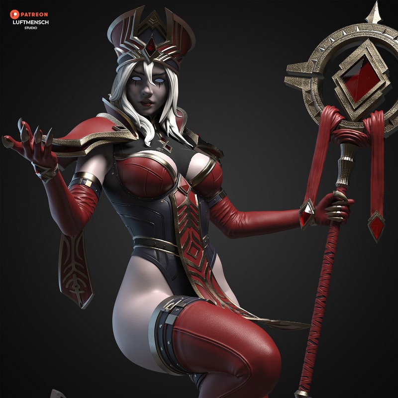 LuftMensch Studio - 《萨莉·怀特曼》3D打印模型|LuftMensch Studio – Sally Whitemane – 3D Print Model