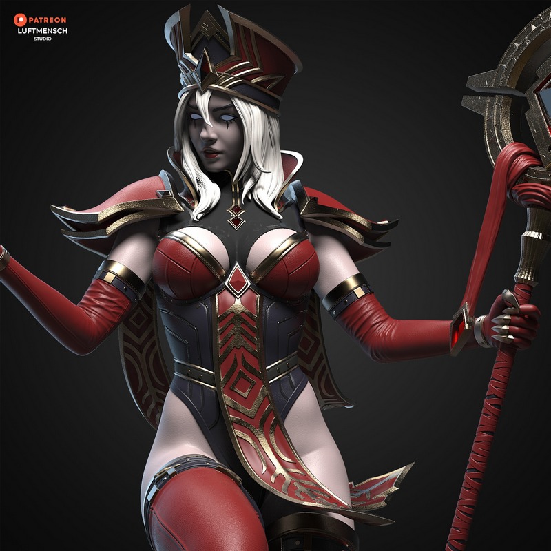 LuftMensch Studio - 《萨莉·怀特曼》3D打印模型|LuftMensch Studio – Sally Whitemane – 3D Print Model