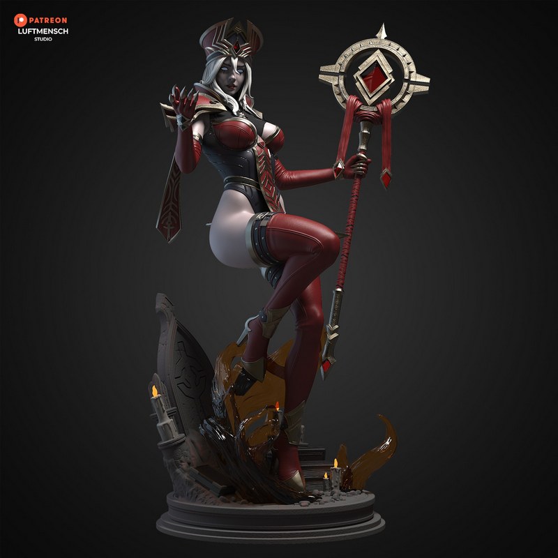 LuftMensch Studio - 《萨莉·怀特曼》3D打印模型|LuftMensch Studio – Sally Whitemane – 3D Print Model