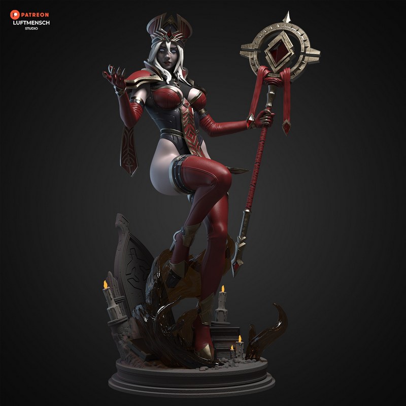LuftMensch Studio - 《萨莉·怀特曼》3D打印模型|LuftMensch Studio – Sally Whitemane – 3D Print Model