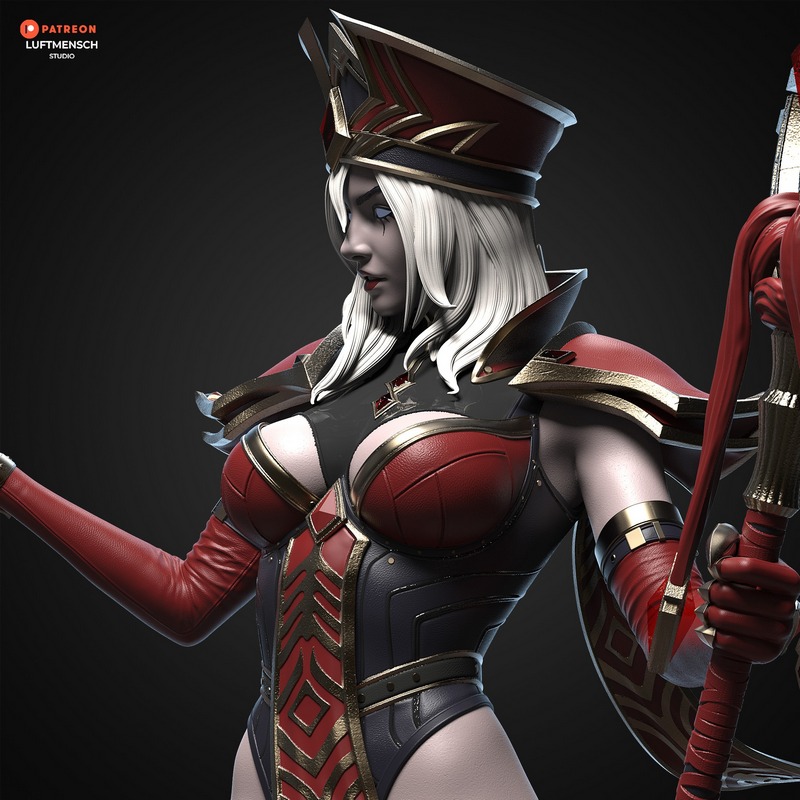 LuftMensch Studio - 《萨莉·怀特曼》3D打印模型|LuftMensch Studio – Sally Whitemane – 3D Print Model