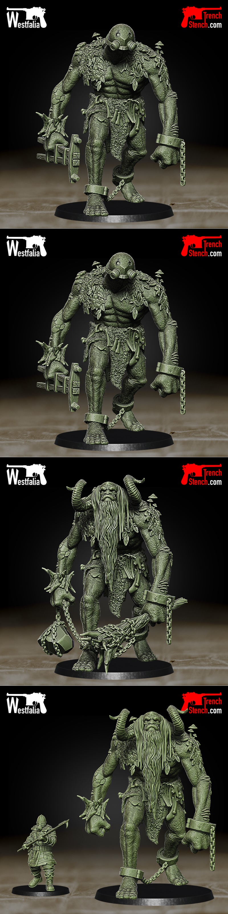 《北欧神话3D打印模型：伊格德拉西尔之子被俘巨人》|Trench Stench – Children of Yggdrasil – Captive Giant – 3D Print Model STL