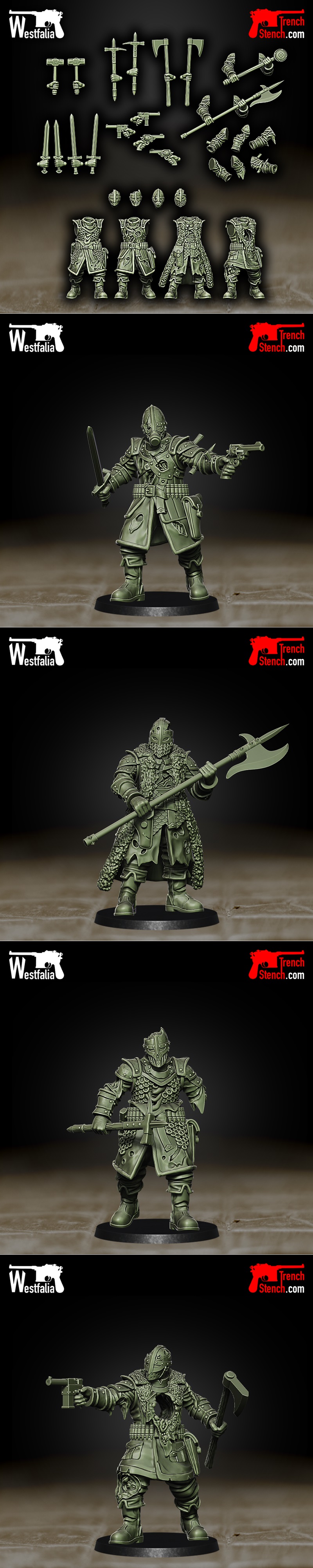 北欧神话3D打印模型：尤格萨隆的勇者——Einherjar|Trench Stench – Children of Yggdrasil – Einherjar – 3D Print Model STL