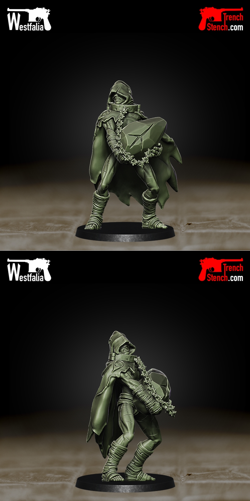 北欧神话：伊格德拉西尔之子——符文囚徒 3D打印模型|Trench Stench – Children of Yggdrasil – Runic Prisoners – 3D Print Model STL