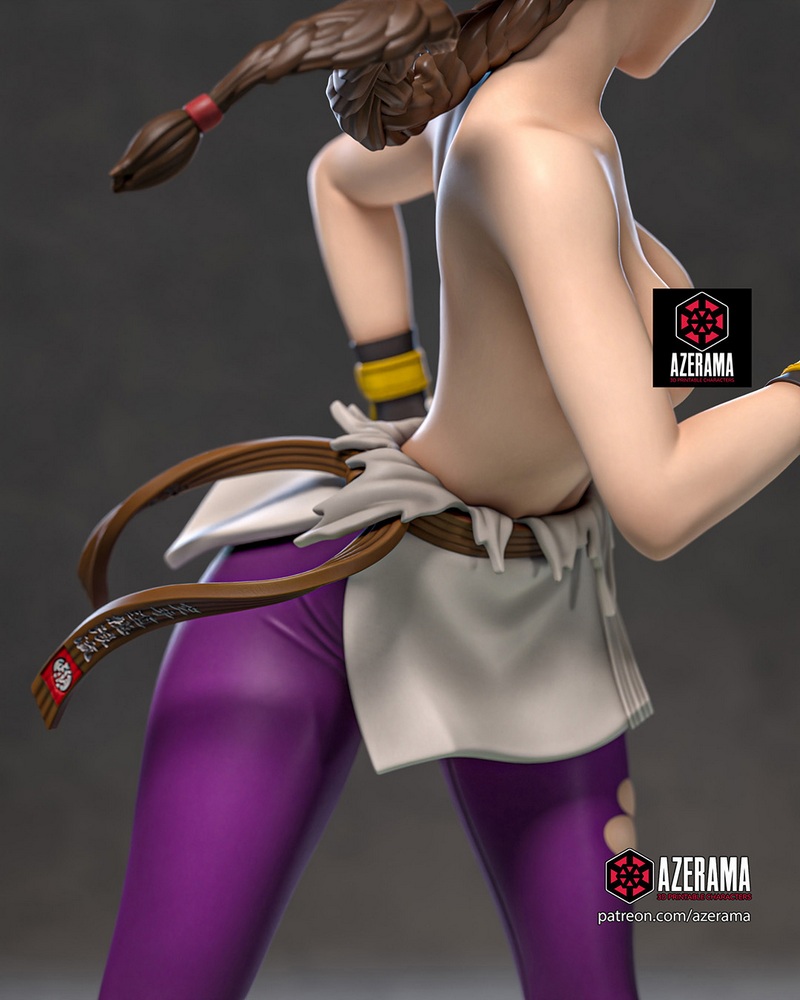 Azerama《国王的战斗》尤里 3D打印模型|Azerama – King of Fighters – Yuri – 3D Print Model