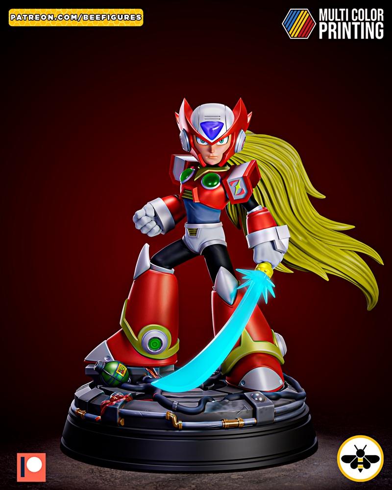 Bee Figures零号模型 - 零 - 零件3D打印模型|Bee Figures – Zero – Megaman – 3D Print Model STL