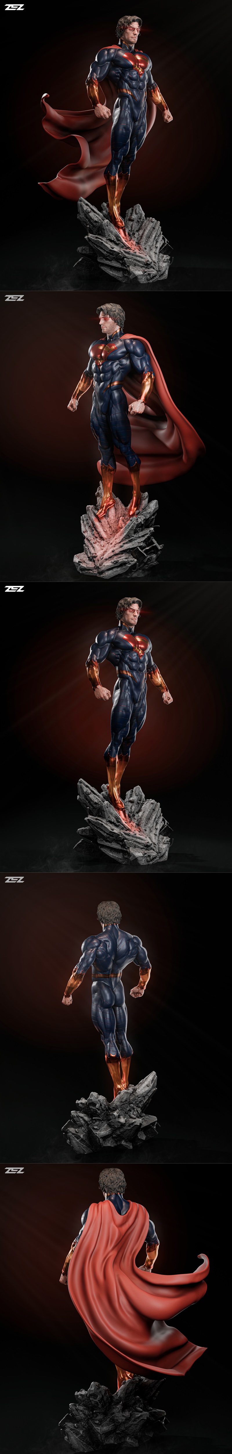 ZEZ Studios – 超人绝对 – 3D打印模型|ZEZ Studios – Superman Absolute – 3D Print Model STL