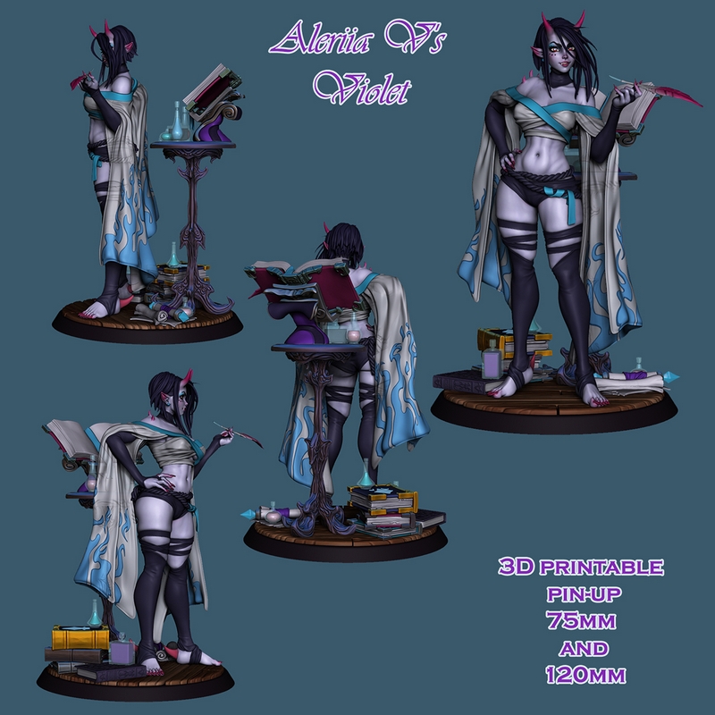 紫罗兰（Pose 2）3D打印模型|Violet (Pose 2) – 3D Print Model