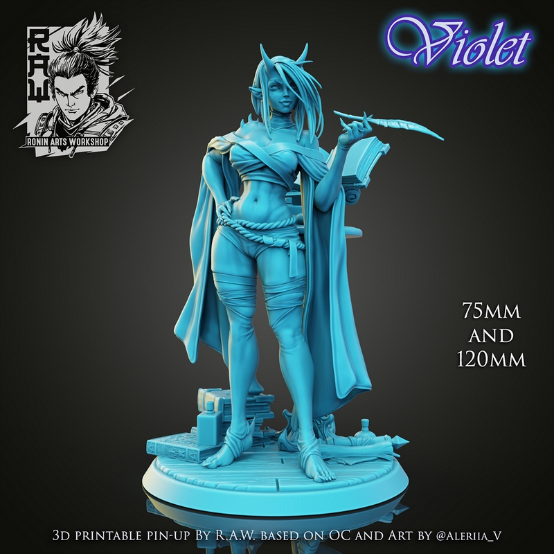紫罗兰（Pose 2）3D打印模型|Violet (Pose 2) – 3D Print Model