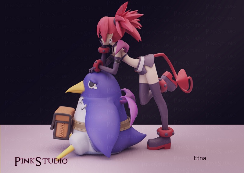 Pink Studio旗下作品《Disgaea》中的角色Etna 3D打印模型|Pink Studio – Etna – Disgaea – 3D Print Model
