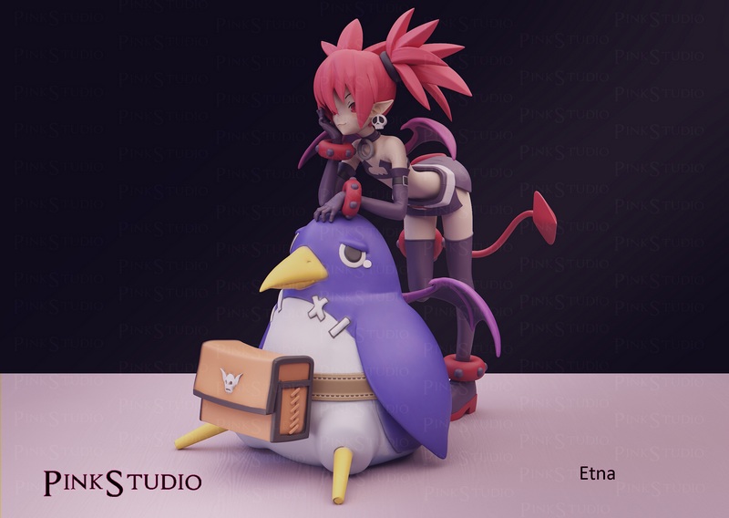Pink Studio旗下作品《Disgaea》中的角色Etna 3D打印模型|Pink Studio – Etna – Disgaea – 3D Print Model