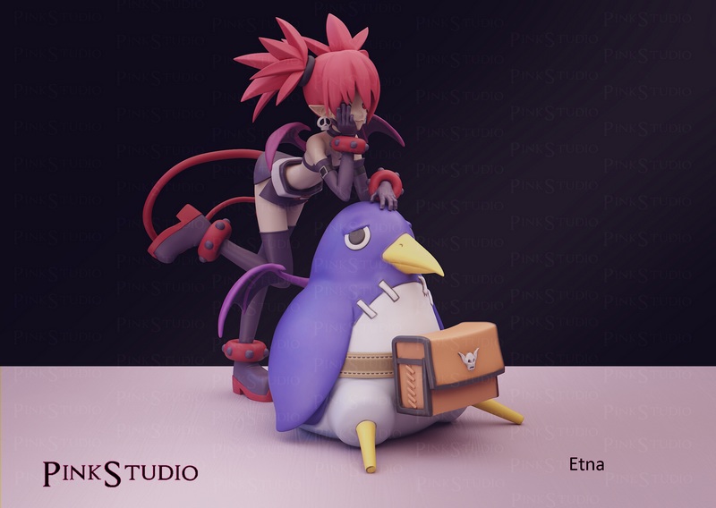 Pink Studio旗下作品《Disgaea》中的角色Etna 3D打印模型|Pink Studio – Etna – Disgaea – 3D Print Model