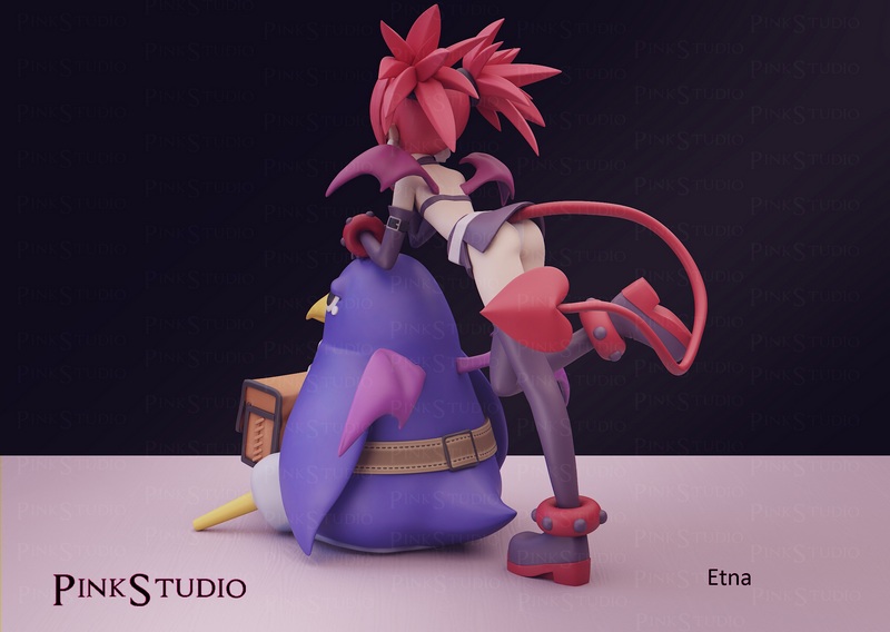 Pink Studio旗下作品《Disgaea》中的角色Etna 3D打印模型|Pink Studio – Etna – Disgaea – 3D Print Model