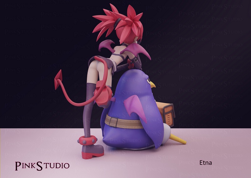 Pink Studio旗下作品《Disgaea》中的角色Etna 3D打印模型|Pink Studio – Etna – Disgaea – 3D Print Model