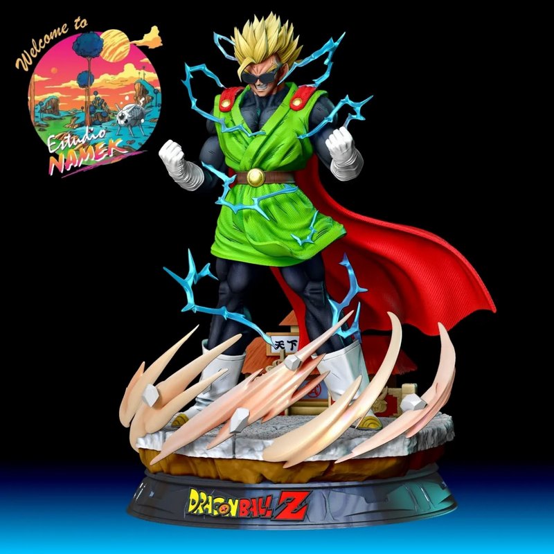 名古屋工作室 - 悟空 - 大快感赛亚人 3D打印模型|Estudio Namek – Son Gohan Gran Saiyaman – 3D Print Model