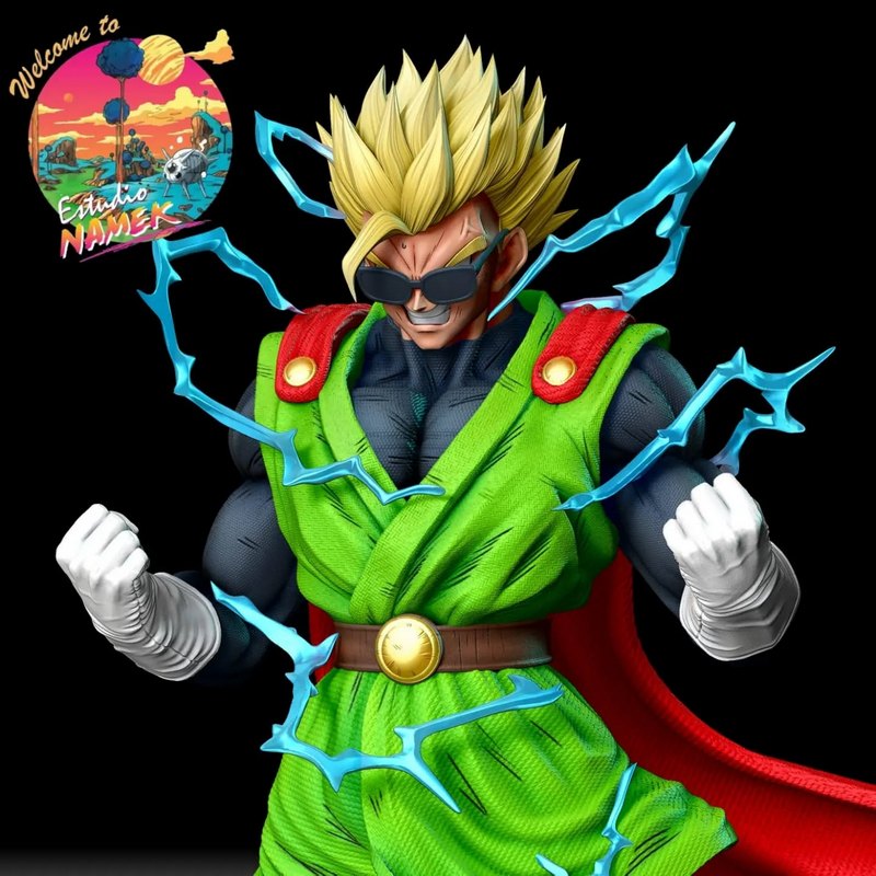 名古屋工作室 - 悟空 - 大快感赛亚人 3D打印模型|Estudio Namek – Son Gohan Gran Saiyaman – 3D Print Model