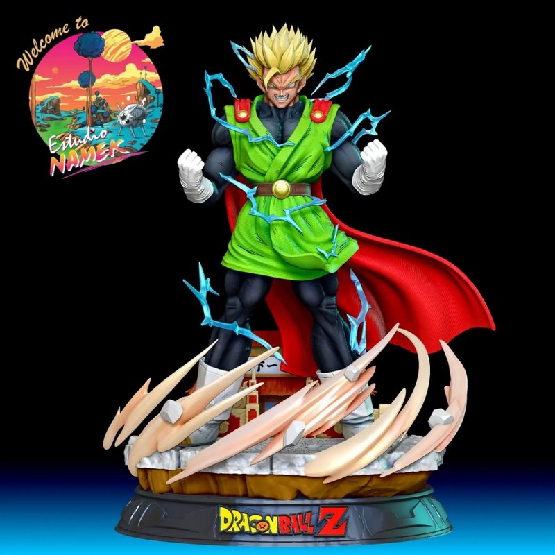 名古屋工作室 - 悟空 - 大快感赛亚人 3D打印模型|Estudio Namek – Son Gohan Gran Saiyaman – 3D Print Model