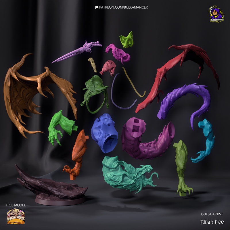 迪奥拉模型：怪物猎人帕利科3D打印雕塑|Bulkamancer – Palico Diorama – Monster Hunter – 3D Print Model