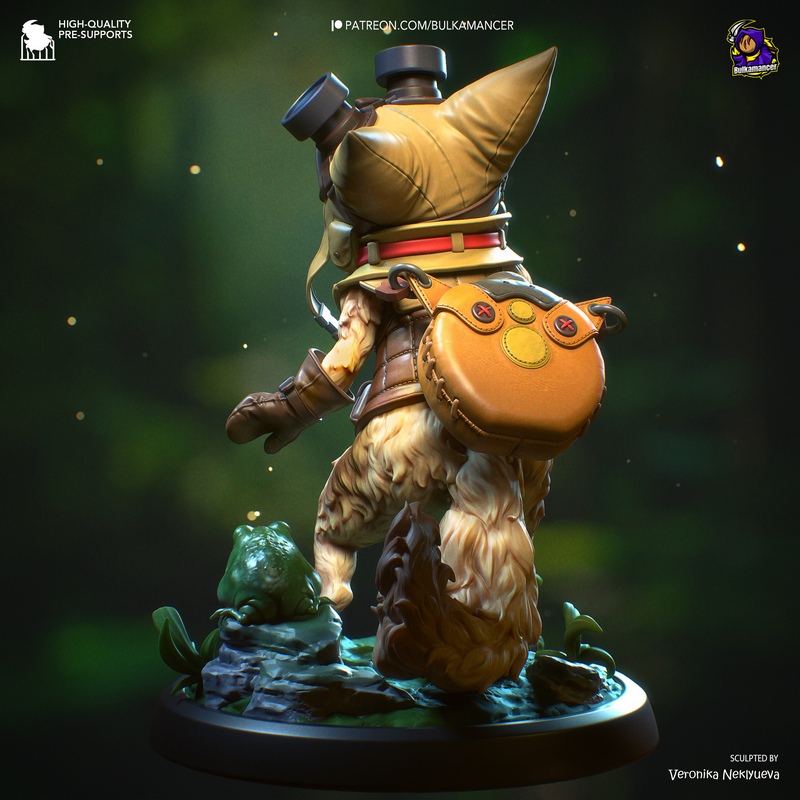 Bulkamancer系列：帕利科与毒蛙3D打印模型|Bulkamancer – Palico and Toad – Monster Hunter Wilds – 3D Print Model