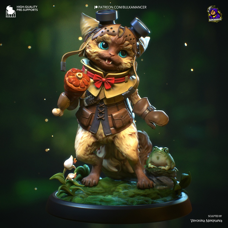 Bulkamancer系列：帕利科与毒蛙3D打印模型|Bulkamancer – Palico and Toad – Monster Hunter Wilds – 3D Print Model
