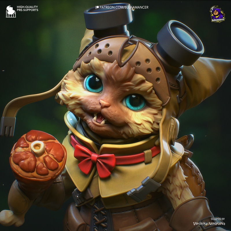 Bulkamancer系列：帕利科与毒蛙3D打印模型|Bulkamancer – Palico and Toad – Monster Hunter Wilds – 3D Print Model