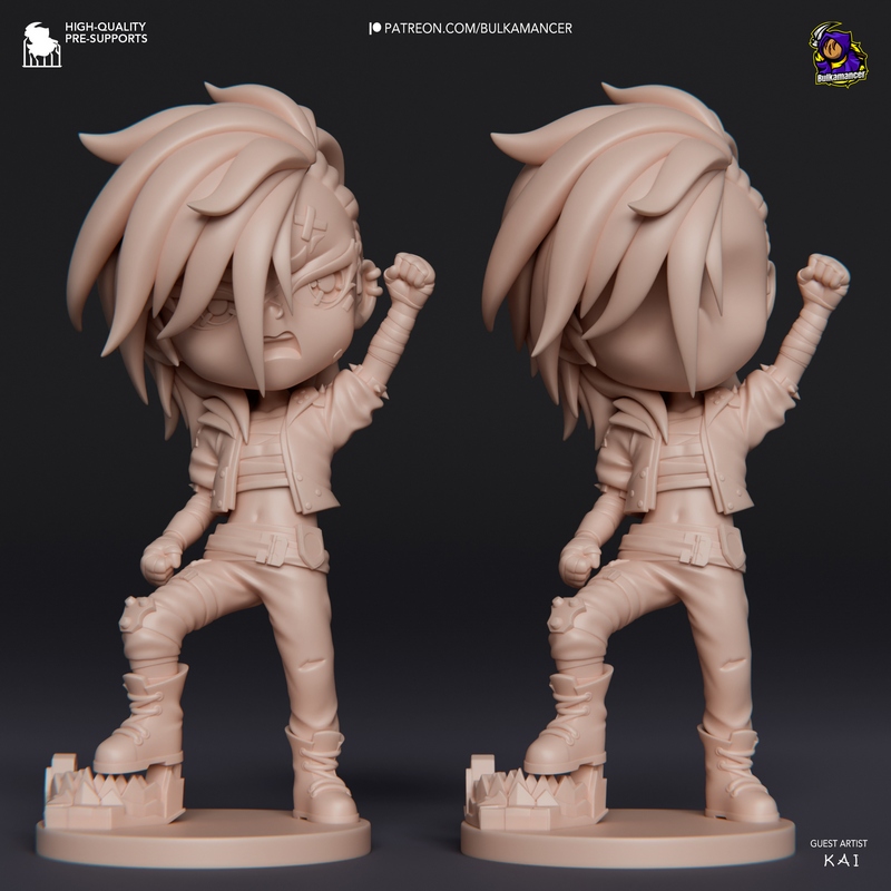 Bulkamancer-chibi Vi-3D打印模型|Bulkamancer – Chibi Vi – Arcane – 3D Print Model
